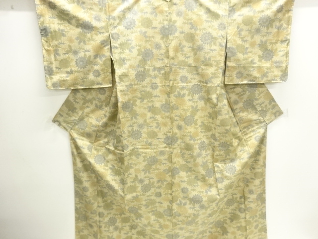 JAPANESE KIMONO / FLORAL PATTERN WOVEN NISHIJIN OMESHI